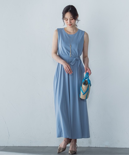 LAUTREAMONT（ロートレアモン）の「【WEB限定】ひやさらシワレスワンピース≪洗濯機で洗える≫（ワンピース・レディース・ブラック/ブラウン/ブルー/ベージュ・11号/9号）」の4枚目の写真