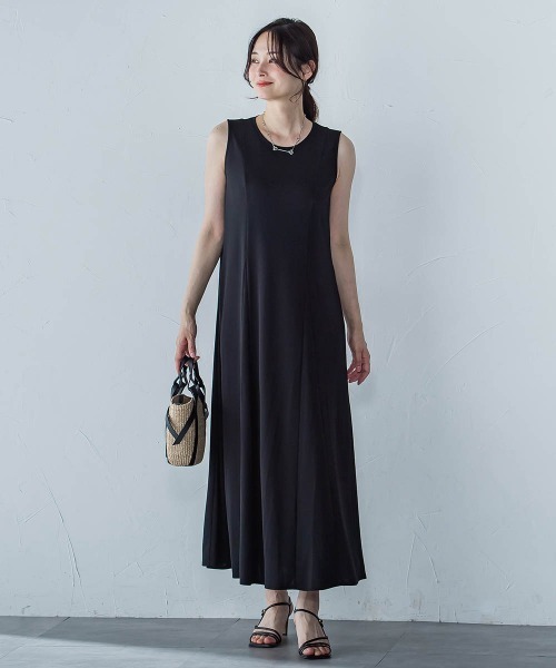 LAUTREAMONT（ロートレアモン）の「【WEB限定】ひやさらシワレスワンピース≪洗濯機で洗える≫（ワンピース・レディース・ブラック/ブラウン/ブルー/ベージュ・11号/9号）」の12枚目の写真