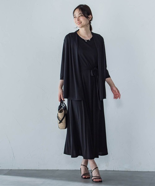 LAUTREAMONT（ロートレアモン）の「【WEB限定】ひやさらシワレスワンピース≪洗濯機で洗える≫（ワンピース・レディース・ブラック/ブラウン/ブルー/ベージュ・11号/9号）」の7枚目の写真