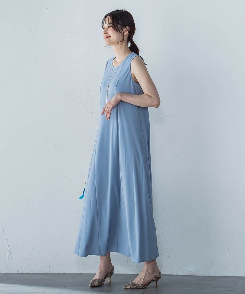 LAUTREAMONT（ロートレアモン）の「【WEB限定】ひやさらシワレスワンピース≪洗濯機で洗える≫（ワンピース・レディース・ブラック/ブラウン/ブルー/ベージュ・11号/9号）」の15枚目の写真