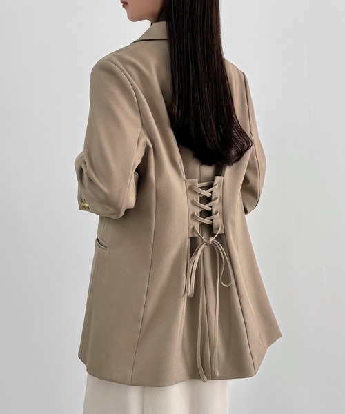セール】バックレースアップテーラードジャケット（テーラード