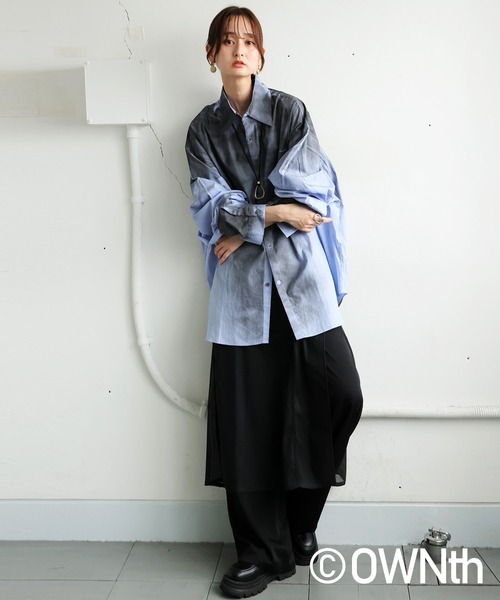 antiqua（アンティカ）の「メッシュ切替 ワイドパンツ（その他パンツ・レディース・ブラック・LARGE/MEDIUM）」の8枚目の写真