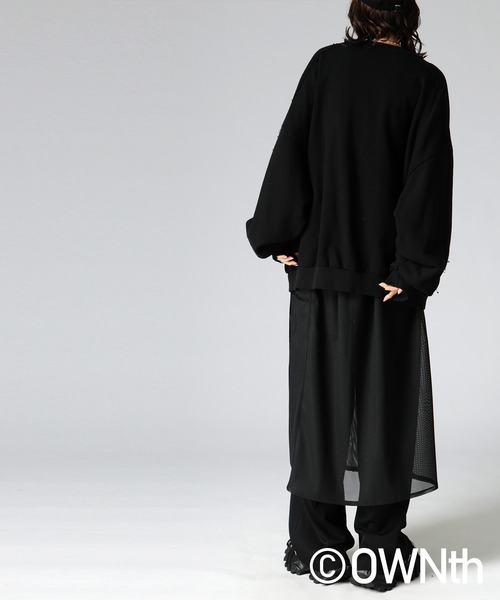 antiqua（アンティカ）の「メッシュ切替 ワイドパンツ（その他パンツ・レディース・ブラック・LARGE/MEDIUM）」の7枚目の写真