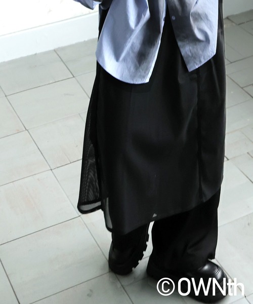 antiqua（アンティカ）の「メッシュ切替 ワイドパンツ（その他パンツ・レディース・ブラック・LARGE/MEDIUM）」の9枚目の写真