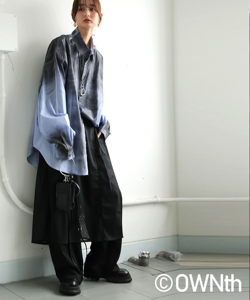 antiqua（アンティカ）の「メッシュ切替 ワイドパンツ（その他パンツ・レディース・ブラック・LARGE/MEDIUM）」の13枚目の写真