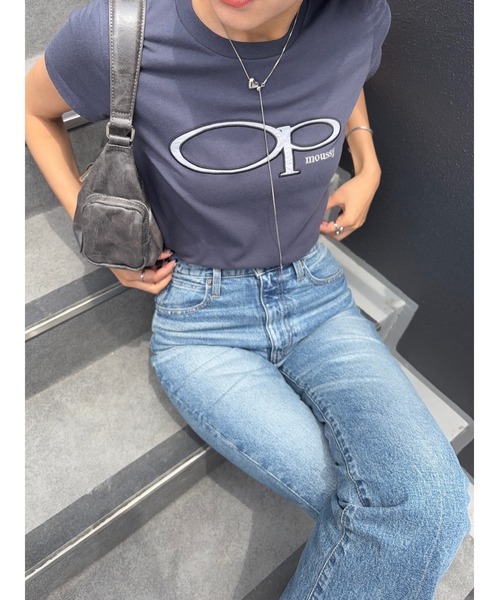MOUSSY（マウジー）の「OP OVAL MARK Tシャツ（Tシャツ/カットソー・レディース・オフホワイト/レッド/ネイビー・FREE）」の12枚目の写真