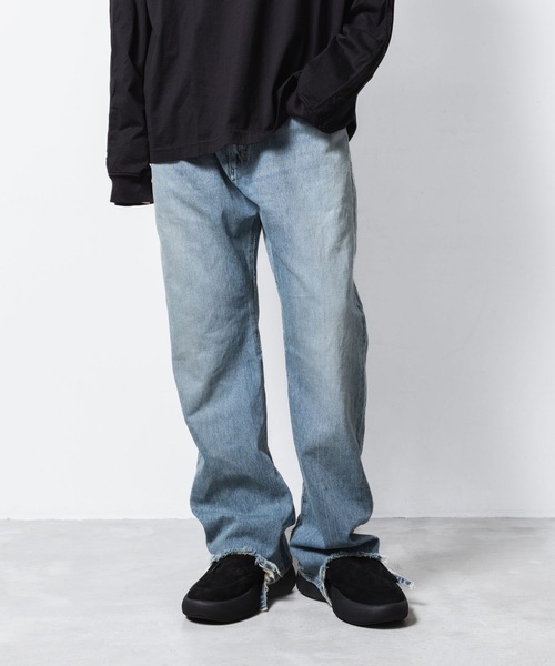 VEIN (ヴェイン)の「13OZ デニム ブーツカット トラウザーズ / 13OZ DENIM BOOT CUT TROUSERS(デニムパンツ・メンズ・ライトインディゴブルー/ダークブラウン/ブラック・1/2/3)」の3枚目の写真