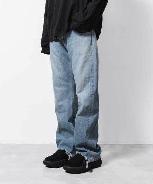 VEIN (ヴェイン)の「13OZ デニム ブーツカット トラウザーズ / 13OZ DENIM BOOT CUT TROUSERS(デニムパンツ・メンズ・ライトインディゴブルー/ダークブラウン/ブラック・1/2/3)」の21枚目の写真