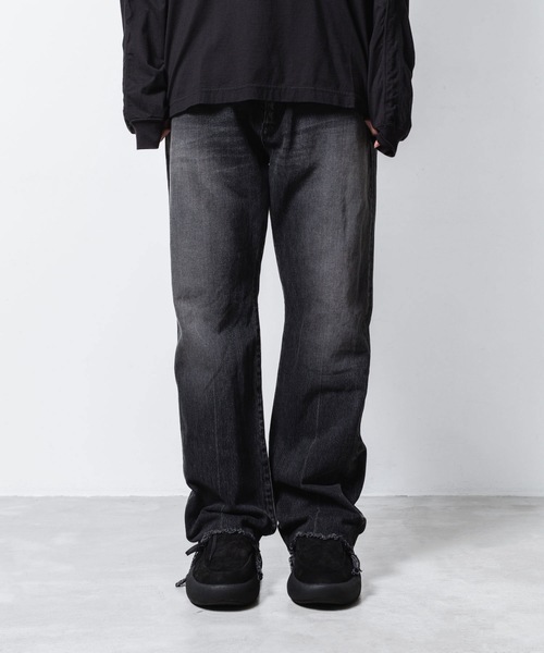 VEIN (ヴェイン)の「13OZ デニム ブーツカット トラウザーズ / 13OZ DENIM BOOT CUT TROUSERS(デニムパンツ・メンズ・ライトインディゴブルー/ダークブラウン/ブラック・1/2/3)」の6枚目の写真