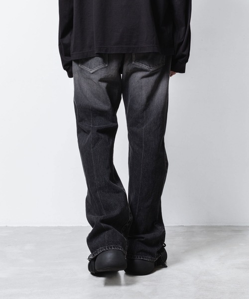 VEIN (ヴェイン)の「13OZ デニム ブーツカット トラウザーズ / 13OZ DENIM BOOT CUT TROUSERS(デニムパンツ・メンズ・ライトインディゴブルー/ダークブラウン/ブラック・1/2/3)」の9枚目の写真
