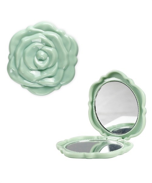セール】Ein/ローズモチーフ 両面 メイク コンパクトミラー 鏡（手鏡