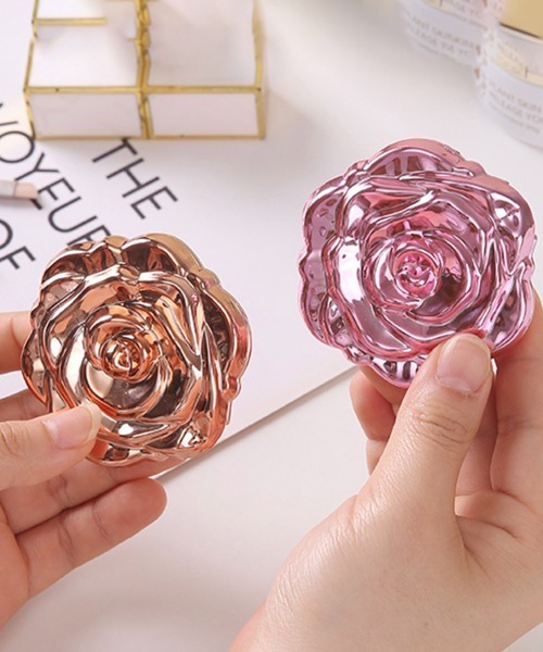 セール】Ein/ローズモチーフ 両面 メイク コンパクトミラー 鏡（手鏡