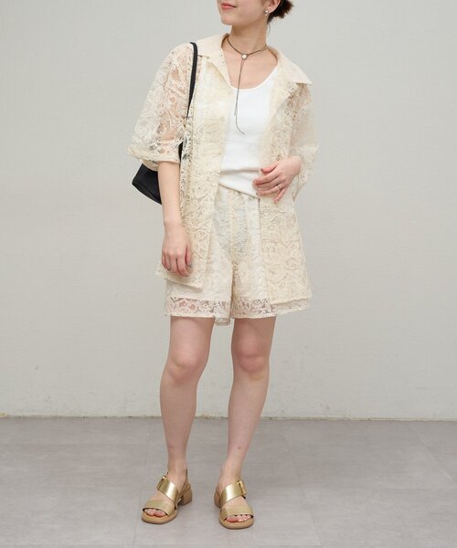 omekashi レースオーバーキャミソール　ホワイト omekashi レースオーバーキャミソール ホワイト Omekashi