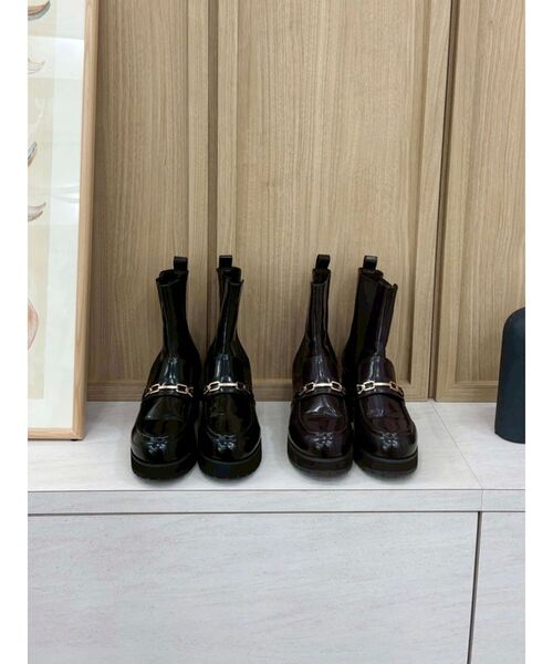 MERCURYDUO（マーキュリーデュオ）の「ローファーサイドゴアショートブーツ（ブーツ・レディース・ダークブラウン/ブラック・36/38）」の9枚目の写真