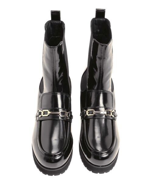 MERCURYDUO（マーキュリーデュオ）の「ローファーサイドゴアショートブーツ（ブーツ・レディース・ダークブラウン/ブラック・36/38）」の11枚目の写真