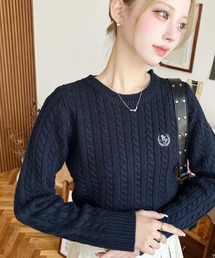 ニット/セーター（ブルー・ネイビー/青色系・刺繍）ファッション通販