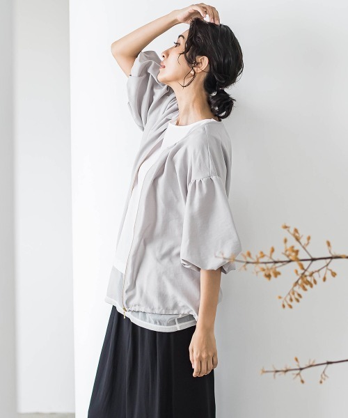 la.f…（ラエフ）の「【WEB限定】バルーンスリーブブラウス≪手洗い可能≫（シャツ/ブラウス・レディース・チャコールグレー/ライトグレー・9号/11号）」の17枚目の写真