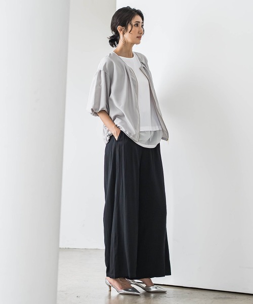 la.f…（ラエフ）の「【WEB限定】バルーンスリーブブラウス≪手洗い可能≫（シャツ/ブラウス・レディース・チャコールグレー/ライトグレー・9号/11号）」の13枚目の写真