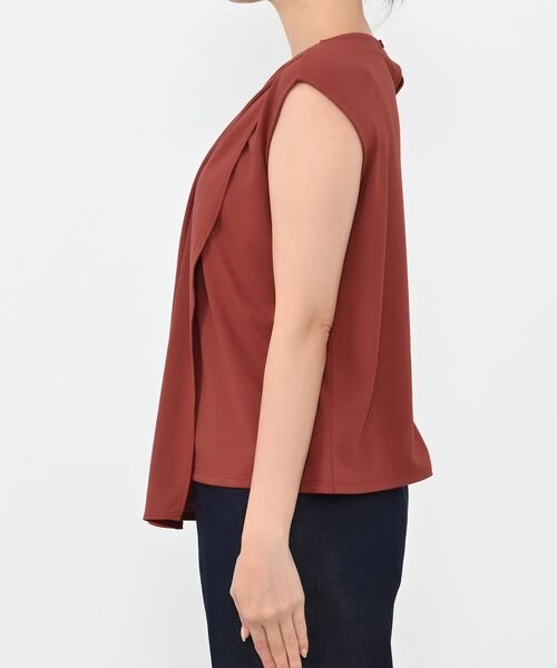 COHINA（コヒナ）の「【Function】アシメドレープノースリカットトップス 【低身長・小柄女性】（Tシャツ/カットソー・レディース・ホワイト/レッド/グリーン・ONE SIZE）」の10枚目の写真