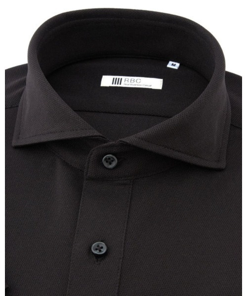 SUIT SELECT(スーツセレクト)の「【WEB限定】【RBC/半袖】カッタウェイビズポロシャツ プルオーバータイプ/4S(ポロシャツ・メンズ・ブラック/ネイビー系/グレー・SMALL/MEDIUM/LARGE/X-LARGE)」の13枚目の写真