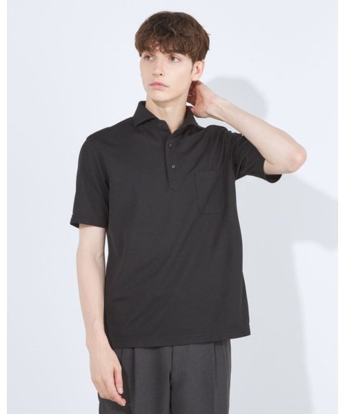 SUIT SELECT(スーツセレクト)の「【WEB限定】【RBC/半袖】カッタウェイビズポロシャツ プルオーバータイプ/4S(ポロシャツ・メンズ・ブラック/ネイビー系/グレー・SMALL/MEDIUM/LARGE/X-LARGE)」の4枚目の写真