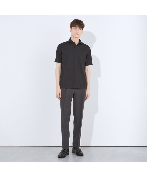 SUIT SELECT(スーツセレクト)の「【WEB限定】【RBC/半袖】カッタウェイビズポロシャツ プルオーバータイプ/4S(ポロシャツ・メンズ・ブラック/ネイビー系/グレー・SMALL/MEDIUM/LARGE/X-LARGE)」の6枚目の写真