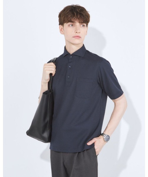 SUIT SELECT(スーツセレクト)の「【WEB限定】【RBC/半袖】カッタウェイビズポロシャツ プルオーバータイプ/4S(ポロシャツ・メンズ・ブラック/ネイビー系/グレー・SMALL/MEDIUM/LARGE/X-LARGE)」の18枚目の写真