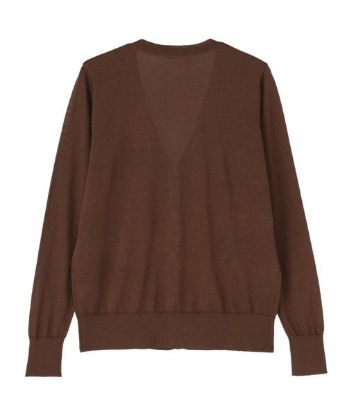 TOKYO SHIRTS（トウキョウシャツ）の「ハイゲージ Vネックカーディガン（カーディガン/ボレロ・レディース・ネイビー/ブラウン・M/L/LL）」の10枚目の写真