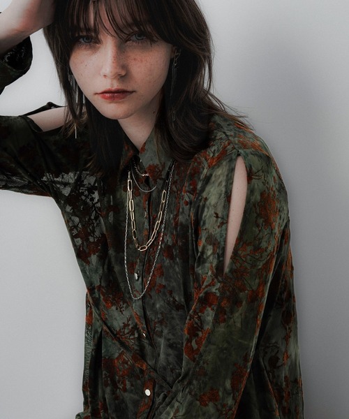 HARE(ハレ)の「オパールシアータイトシャツ(HARE)(シャツ/ブラウス・レディース・ブラック/グリーン・FREE)」の14枚目の写真