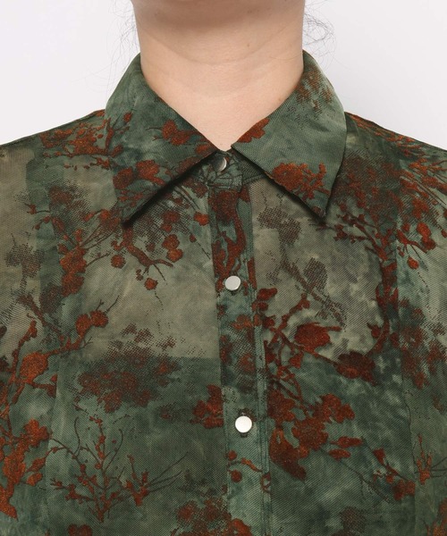 HARE(ハレ)の「オパールシアータイトシャツ(HARE)(シャツ/ブラウス・レディース・ブラック/グリーン・FREE)」の6枚目の写真