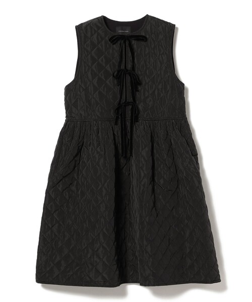 CAROLINA GLASER（カロリナ グレイサー）の「リボン付きキルティング ノースリーブワンピース（ワンピース・レディース・グリーン系その他5/ブラック・ONE SIZE）」の19枚目の写真