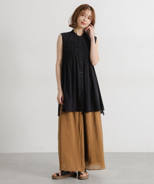 studio CLIP（スタディオクリップ）の「シアーフレアスカーチョ[プチサイズあり]（その他パンツ・レディース・ブラウン/ピンク/アイボリー・PF/FREE）」の22枚目の写真