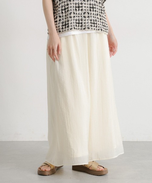 studio CLIP（スタディオクリップ）の「シアーフレアスカーチョ[プチサイズあり]（その他パンツ・レディース・ブラウン/ピンク/アイボリー・PF/FREE）」の20枚目の写真