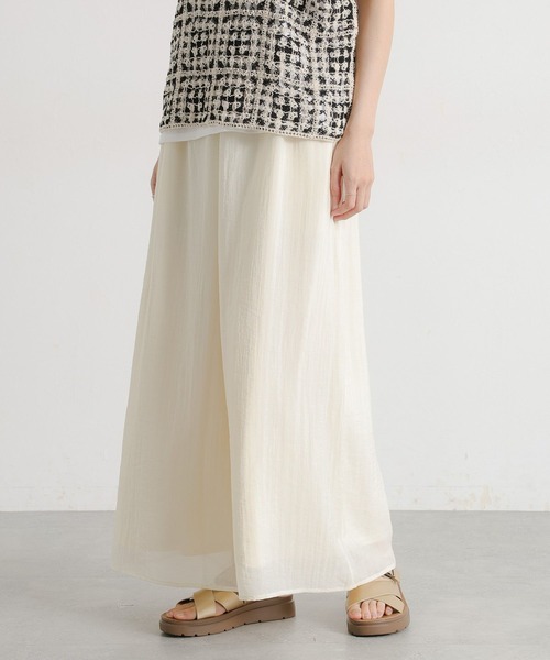 studio CLIP（スタディオクリップ）の「シアーフレアスカーチョ[プチサイズあり]（その他パンツ・レディース・ブラウン/ピンク/アイボリー・PF/FREE）」の19枚目の写真