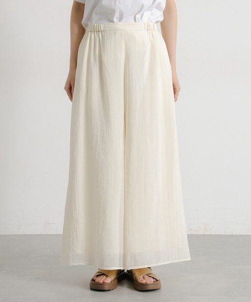 studio CLIP（スタディオクリップ）の「シアーフレアスカーチョ[プチサイズあり]（その他パンツ・レディース・ブラウン/ピンク/アイボリー・PF/FREE）」の15枚目の写真