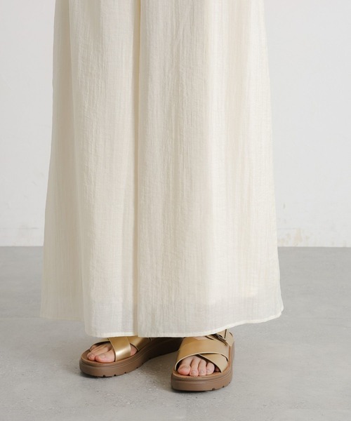 studio CLIP（スタディオクリップ）の「シアーフレアスカーチョ[プチサイズあり]（その他パンツ・レディース・ブラウン/ピンク/アイボリー・PF/FREE）」の10枚目の写真