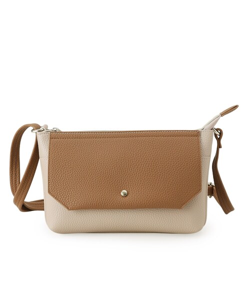 SHOO・LA・RUE（シューラルー）の「【軽量】ふわっと軽いフラップショルダーバッグ（ショルダーバッグ・レディース・シルバー系その他/ベージュ系4/ブラック/ブラック系4・00）」の15枚目の写真