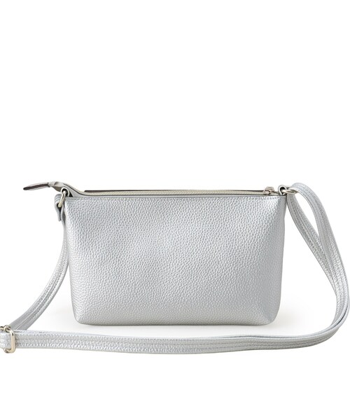 SHOO・LA・RUE（シューラルー）の「【軽量】ふわっと軽いフラップショルダーバッグ（ショルダーバッグ・レディース・シルバー系その他/ベージュ系4/ブラック/ブラック系4・00）」の18枚目の写真