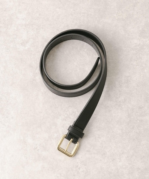 SMELLY（スメリー）の「スクエアバックルベルト（ベルト・レディース・キャメル/ブラック・-）」の2枚目の写真