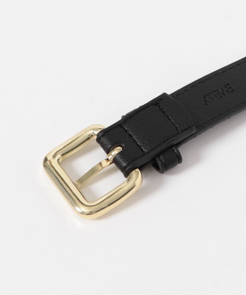 SMELLY（スメリー）の「スクエアバックルベルト（ベルト・レディース・キャメル/ブラック・-）」の3枚目の写真