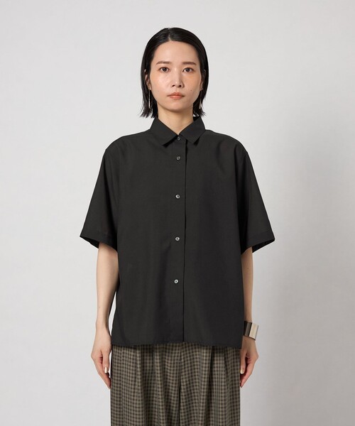 CITEN(シテン)の「<CITEN>エッセンシャルシャツハンソデ(シャツ/ブラウス・レディース・ワイン/ブラック/ライトブルー・M/S)」の10枚目の写真