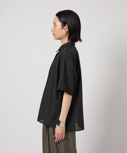 CITEN(シテン)の「<CITEN>エッセンシャルシャツハンソデ(シャツ/ブラウス・レディース・ワイン/ブラック/ライトブルー・M/S)」の11枚目の写真