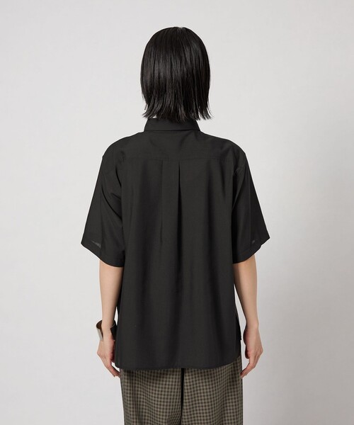 CITEN(シテン)の「<CITEN>エッセンシャルシャツハンソデ(シャツ/ブラウス・レディース・ワイン/ブラック/ライトブルー・M/S)」の12枚目の写真