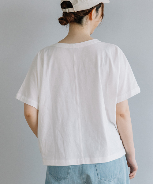 POU DOU DOU(プードゥドゥ)の「木の実刺繍Tee(Tシャツ/カットソー・レディース・ミント/ブラウン/オフホワイト/ブラック・M)」の16枚目の写真