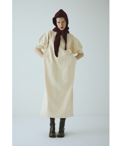 セール】Balloon sleeve cut dress バルーンスリーブカットドレス