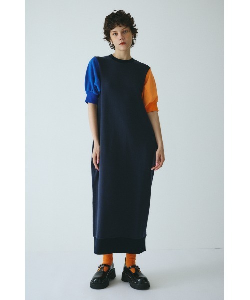 HeRIN.CYE(ヘリンドットサイ)の「Balloon sleeve cut dress バルーンスリーブカットドレス(ワンピース・レディース・ブルー系その他3/ブラック/オフホワイト・FREE)」の3枚目の写真