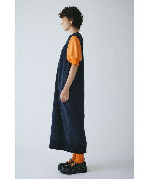 HeRIN.CYE(ヘリンドットサイ)の「Balloon sleeve cut dress バルーンスリーブカットドレス(ワンピース・レディース・ブルー系その他3/ブラック/オフホワイト・FREE)」の12枚目の写真