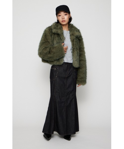 lagua gem POCKET POINT FAUX FUR コート　BEG POCKET POINT FAUX FUR コート（その他アウター）｜LAGUA GEM