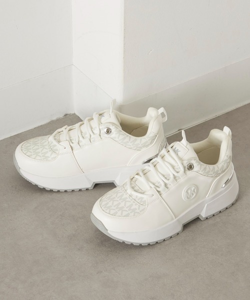 MICHAEL KORS(マイケルコース)の「【MICHAEL KORS】Cosmo Logo MK01348270(スニーカー・レディース・ホワイト/ベージュ・23cm/22.5cm/23.5cm)」の1枚目の写真