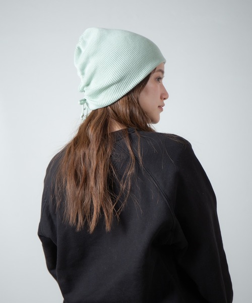 RACAL(ラカル)の「Organic Cotton Blend Shirring Knit Beanie / オーガニックコットン&リサイクルポリシャーリングビーニー(ニットキャップ/ビーニー・レディース・ブラック/グレー系その他/グレー/ピンク/ミント/ブラウン・FREE)」の5枚目の写真